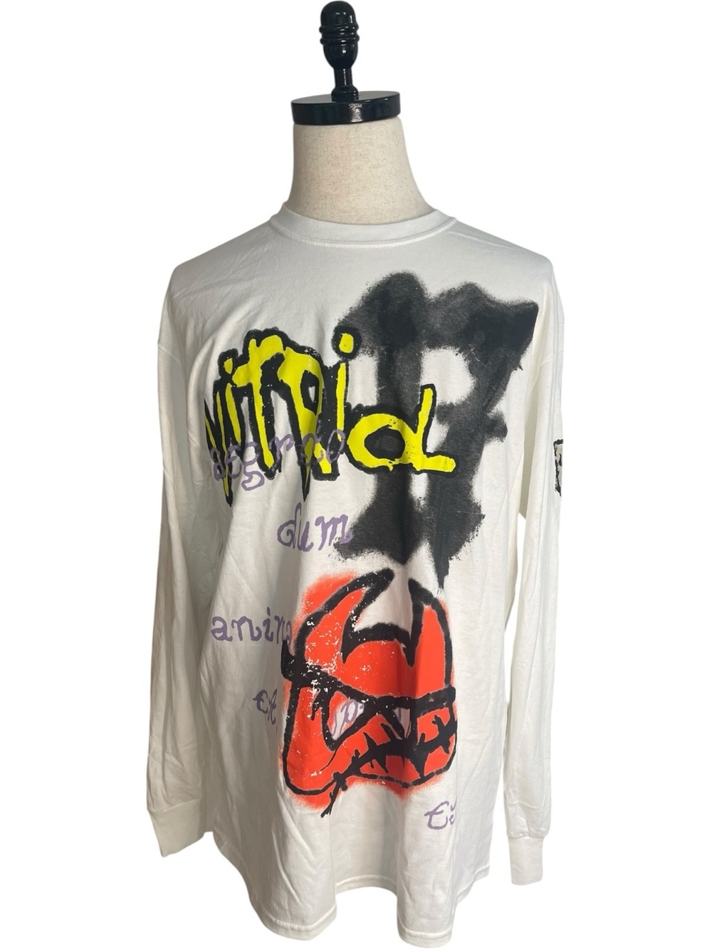 Vitriol Feral Long Sleeve Graphic T-Shirt White